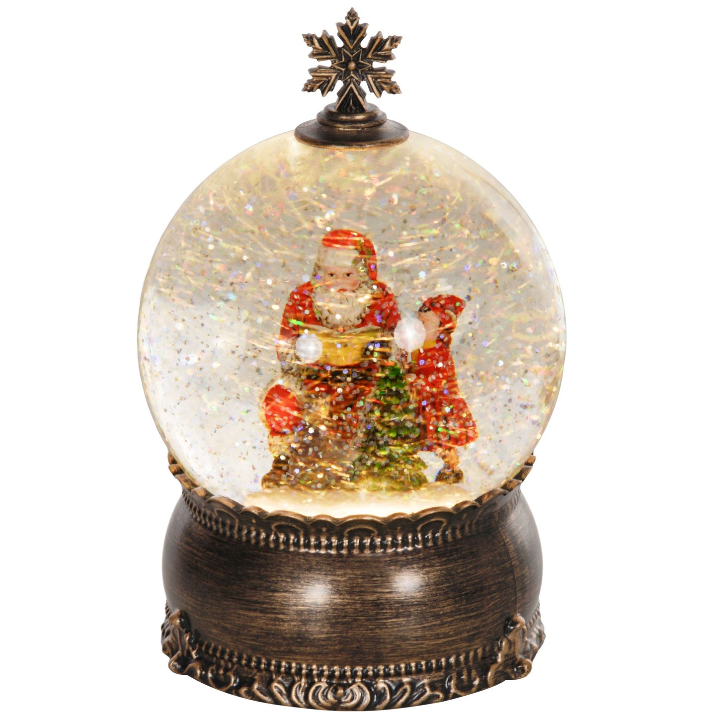 Musical Lighted Santa Snow Globe