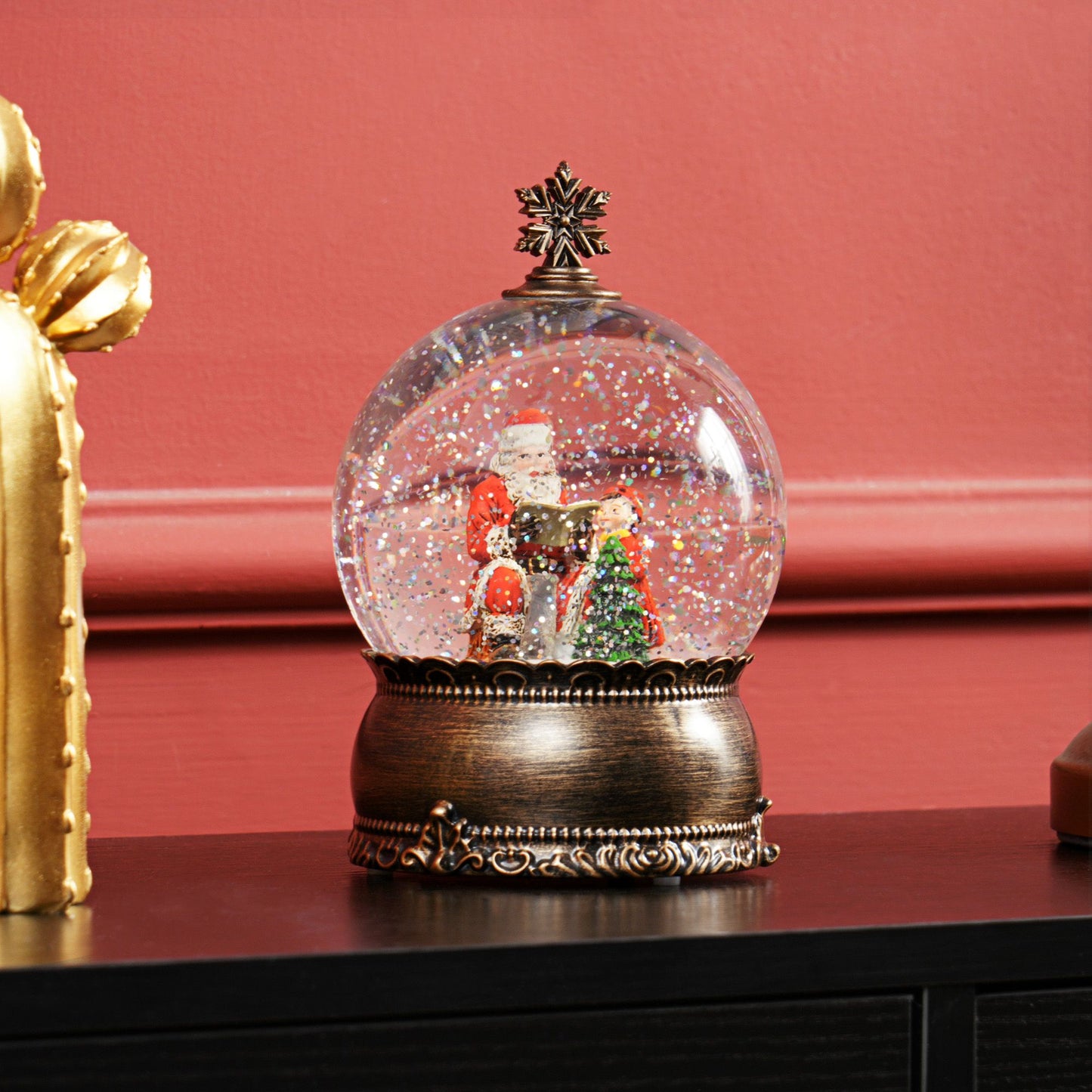 Musical Lighted Santa Snow Globe