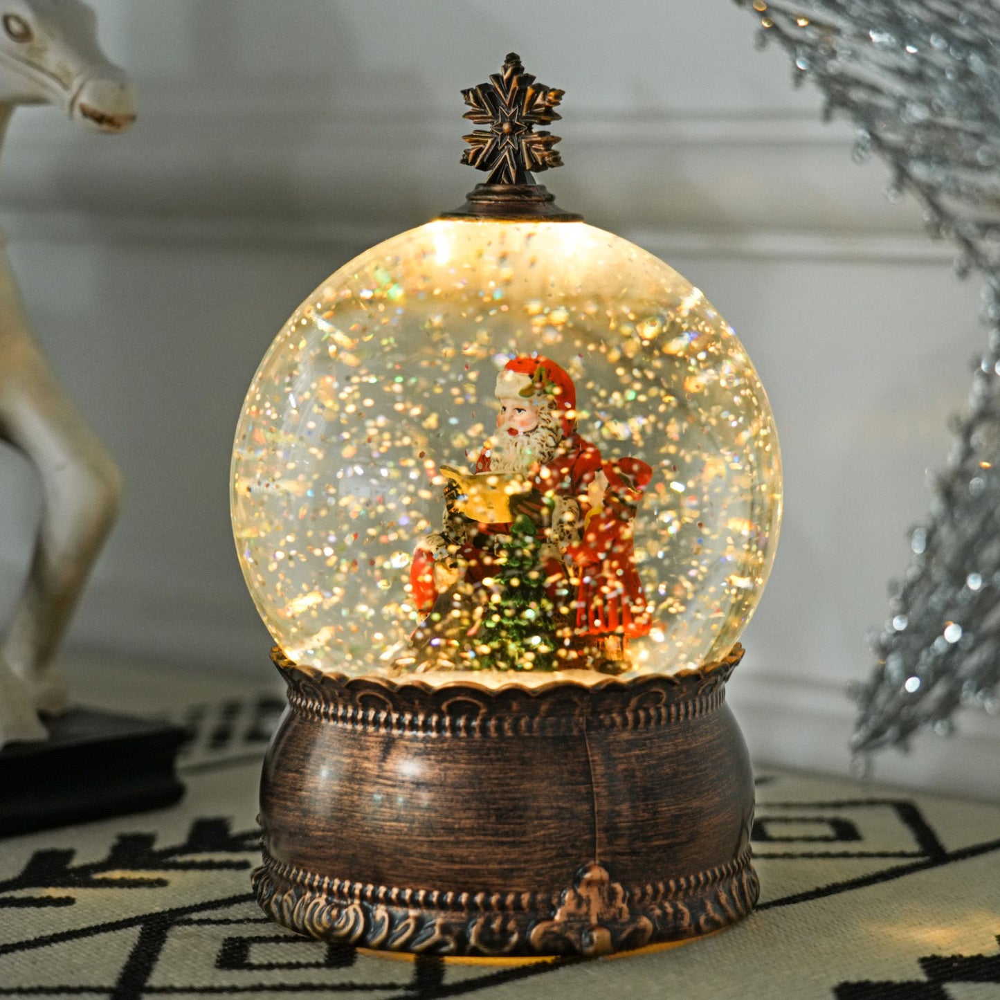 Musical Lighted Santa Snow Globe