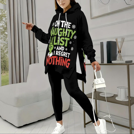 "Naughty List and Loving It" Ladies Hoodie Set