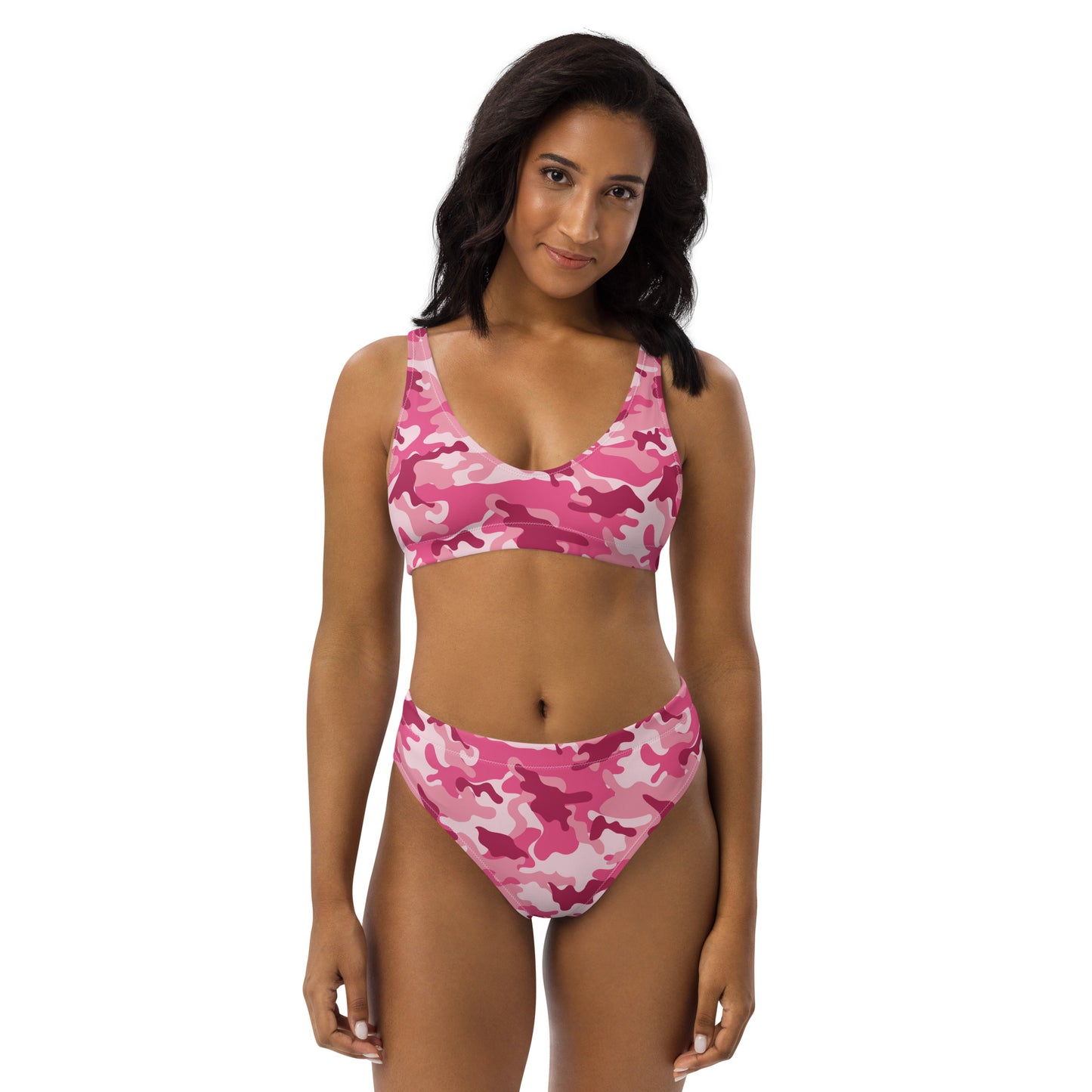 Pink Camo High Waisted Bikini