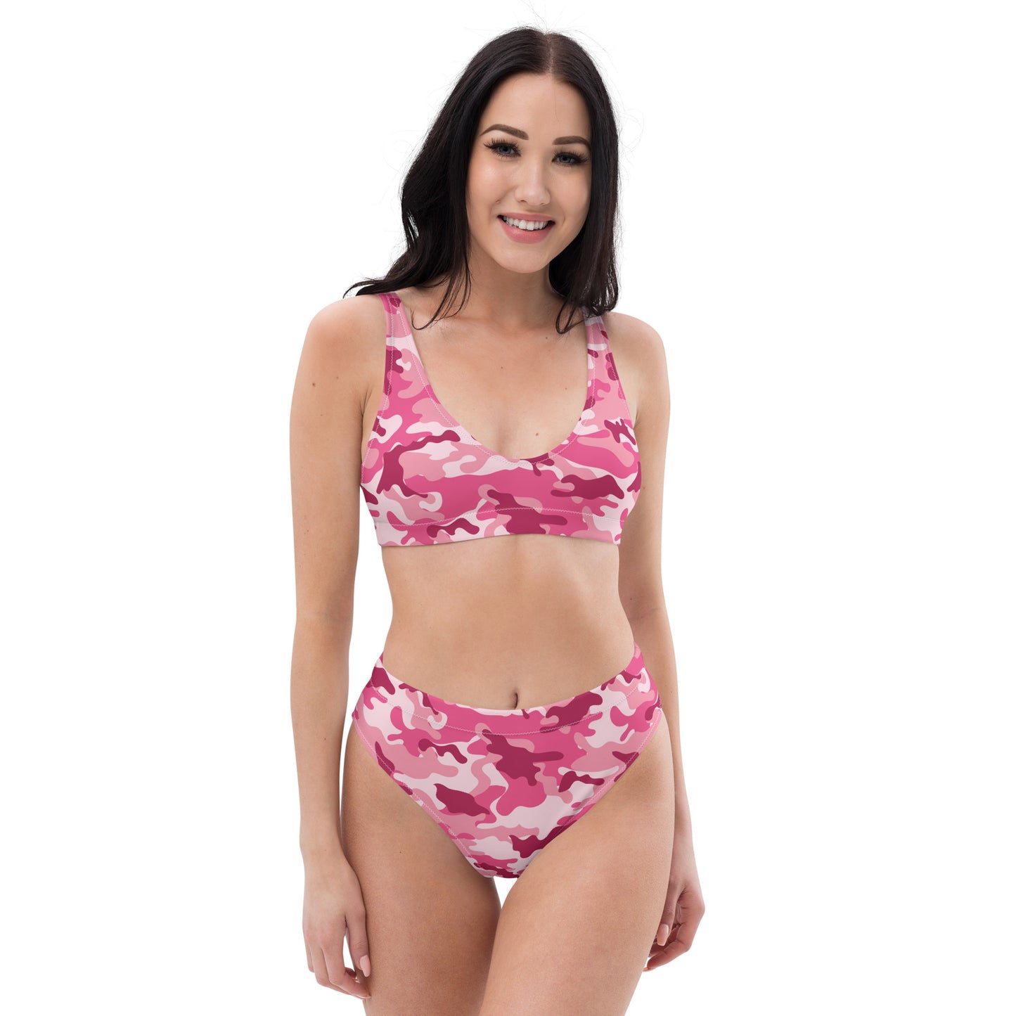 Pink Camo High Waisted Bikini