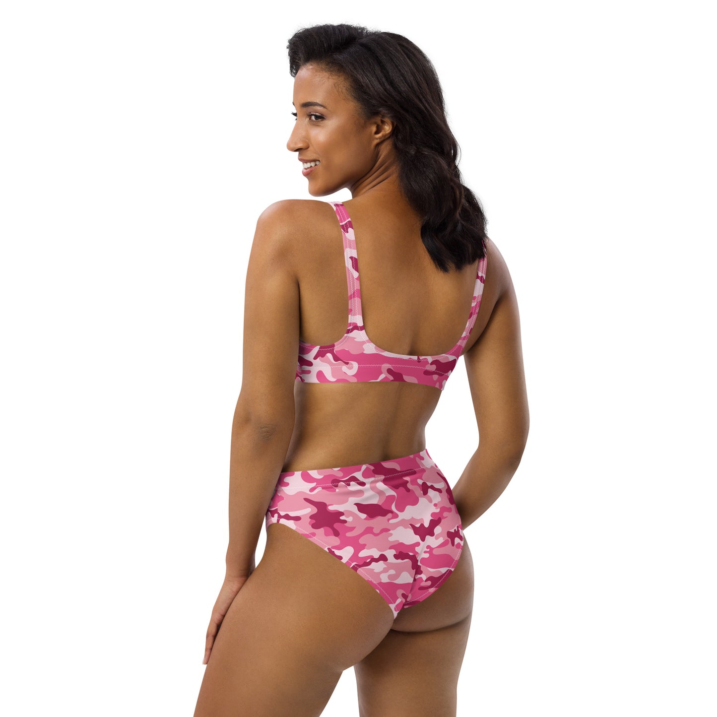 Pink Camo High Waisted Bikini