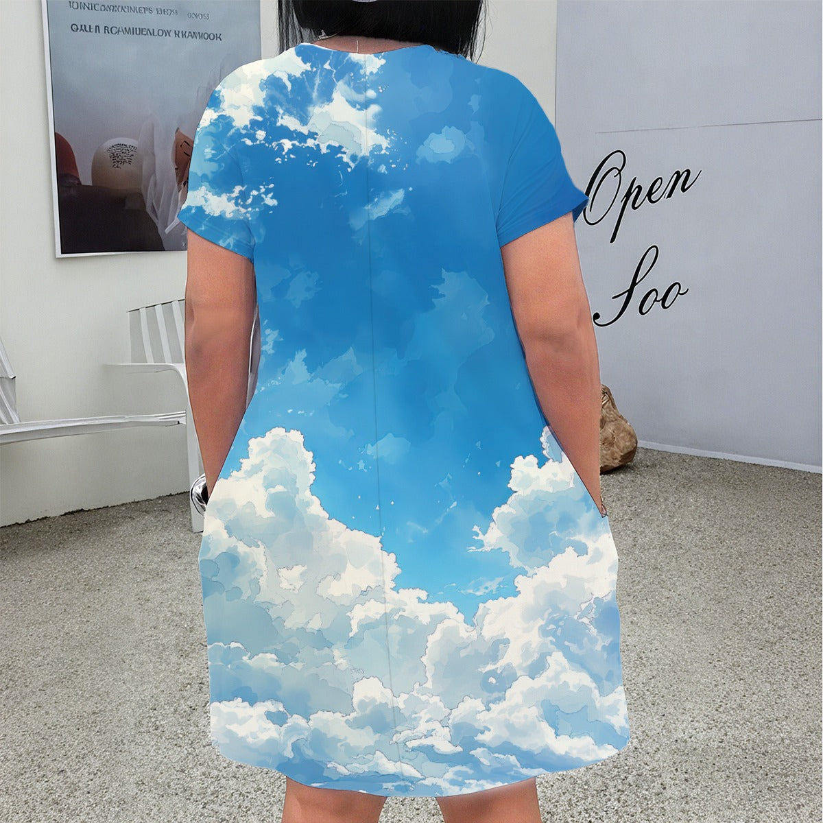 Ladies Plus Sized T-Shirt Dress