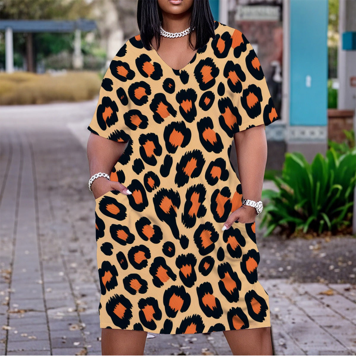 Ladies Plus Sized T-Shirt Dress