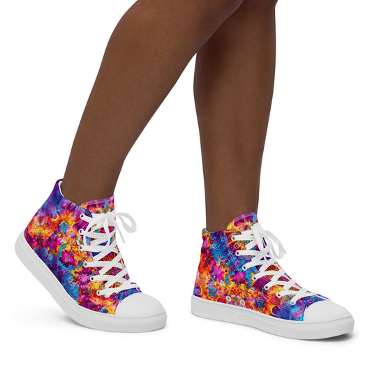 Women's Psychedelic Swirl High Top Sneakers