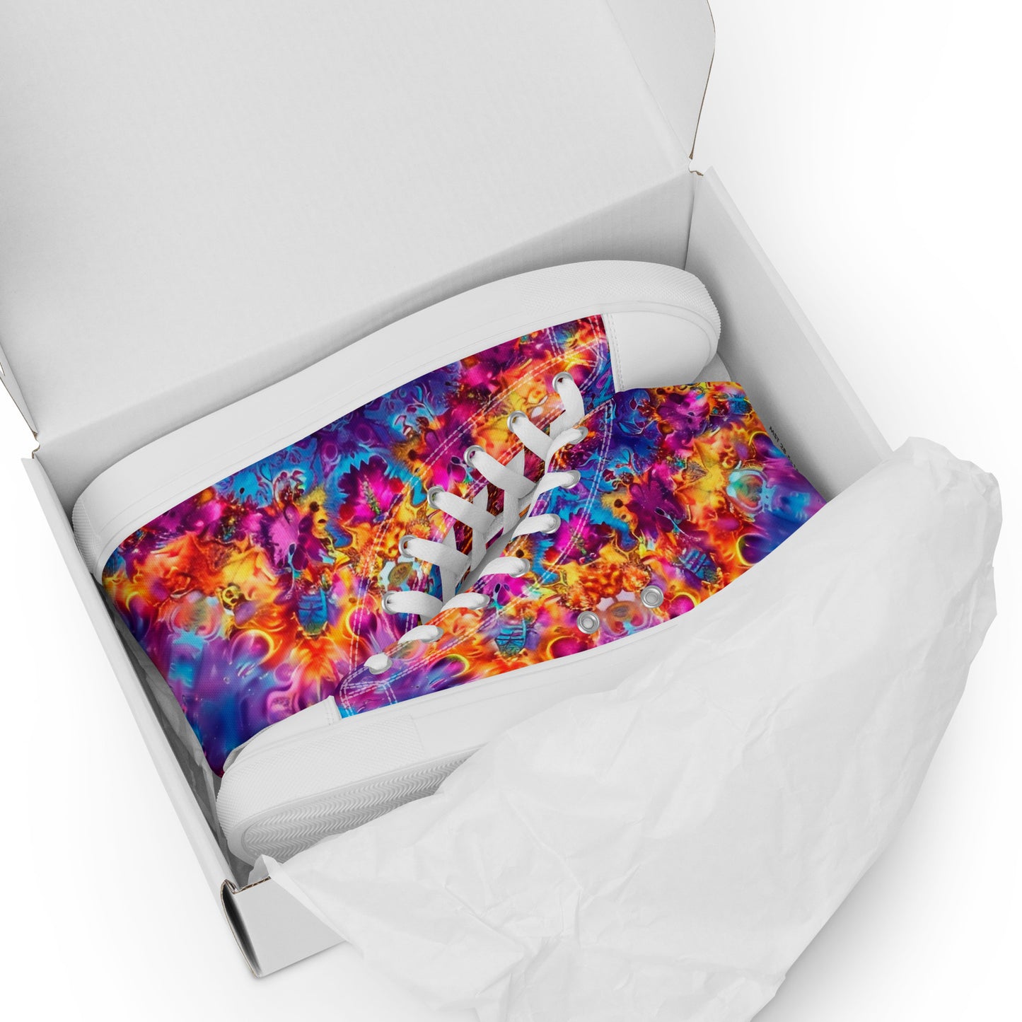 Women's Psychedelic Swirl High Top Sneakers