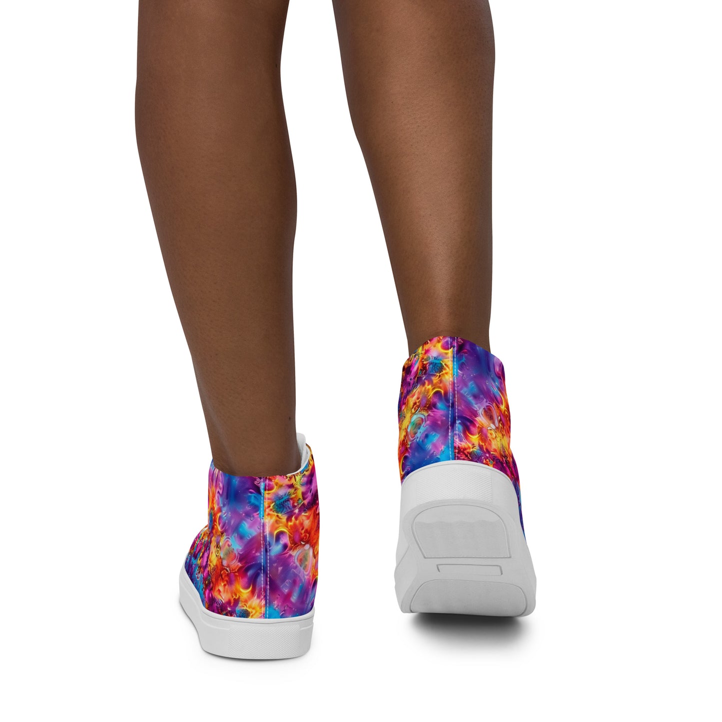 Women's Psychedelic Swirl High Top Sneakers