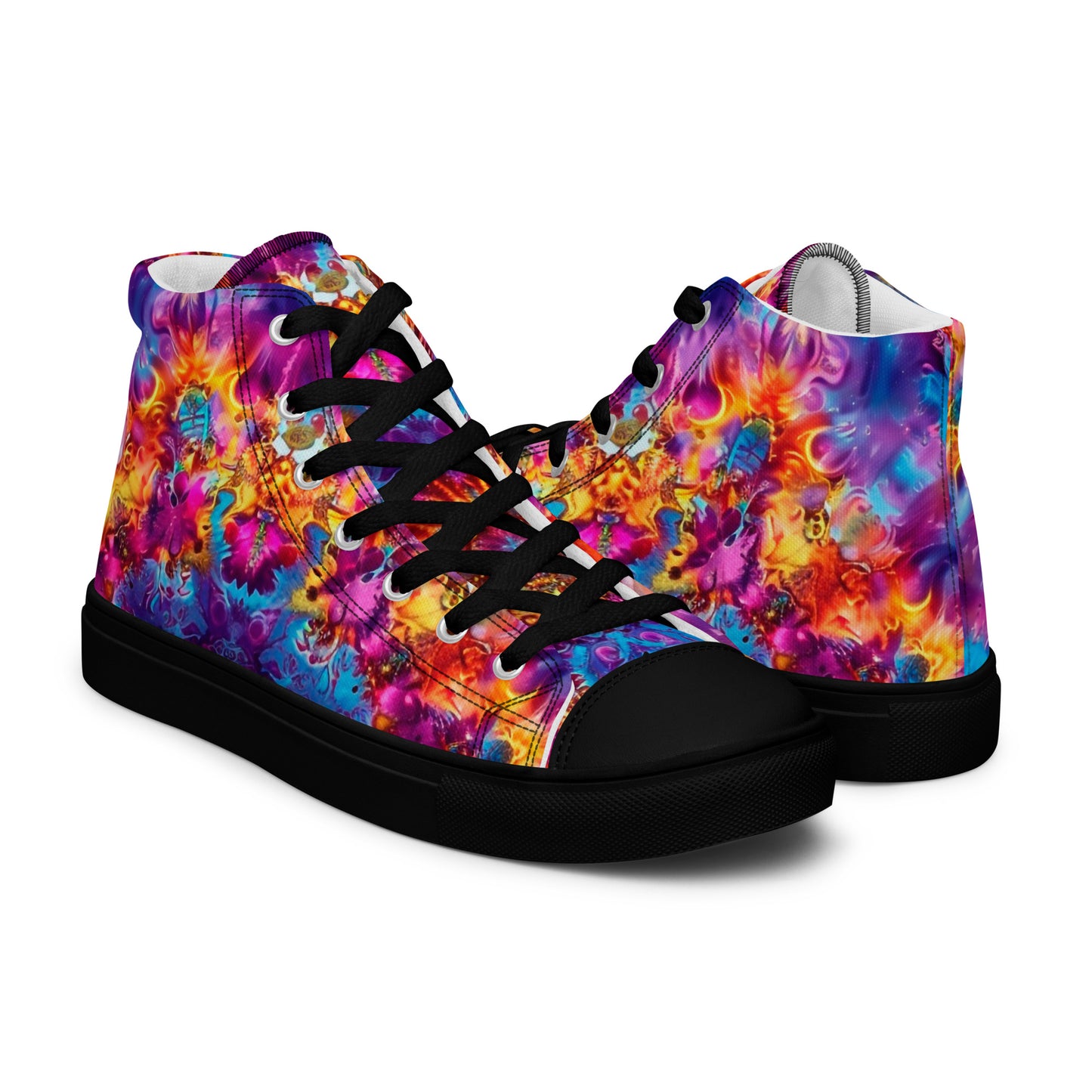 Women's Psychedelic Swirl High Top Sneakers