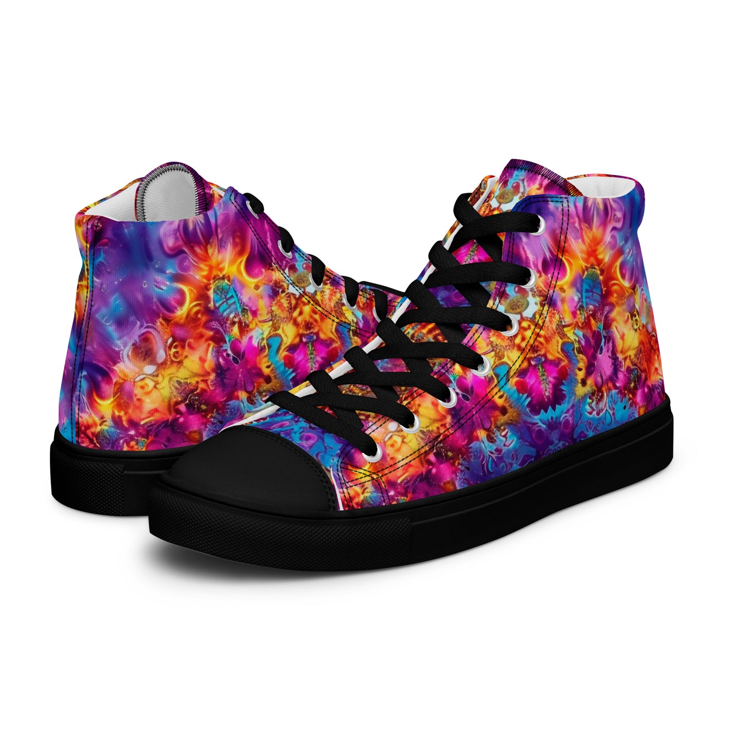 Women's Psychedelic Swirl High Top Sneakers