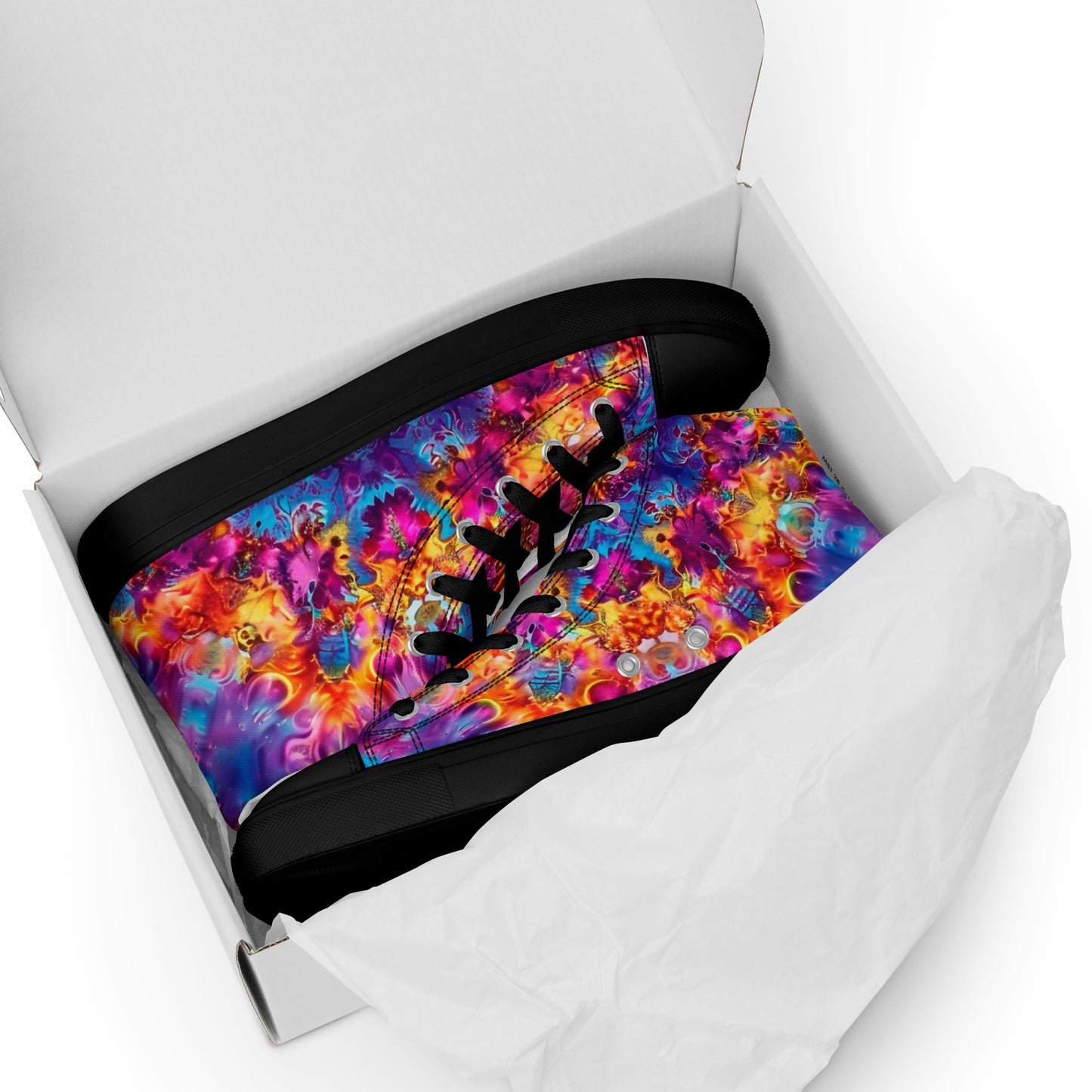 Women's Psychedelic Swirl High Top Sneakers