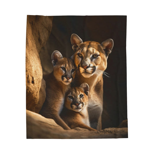 Puma Family Fleece Blanket