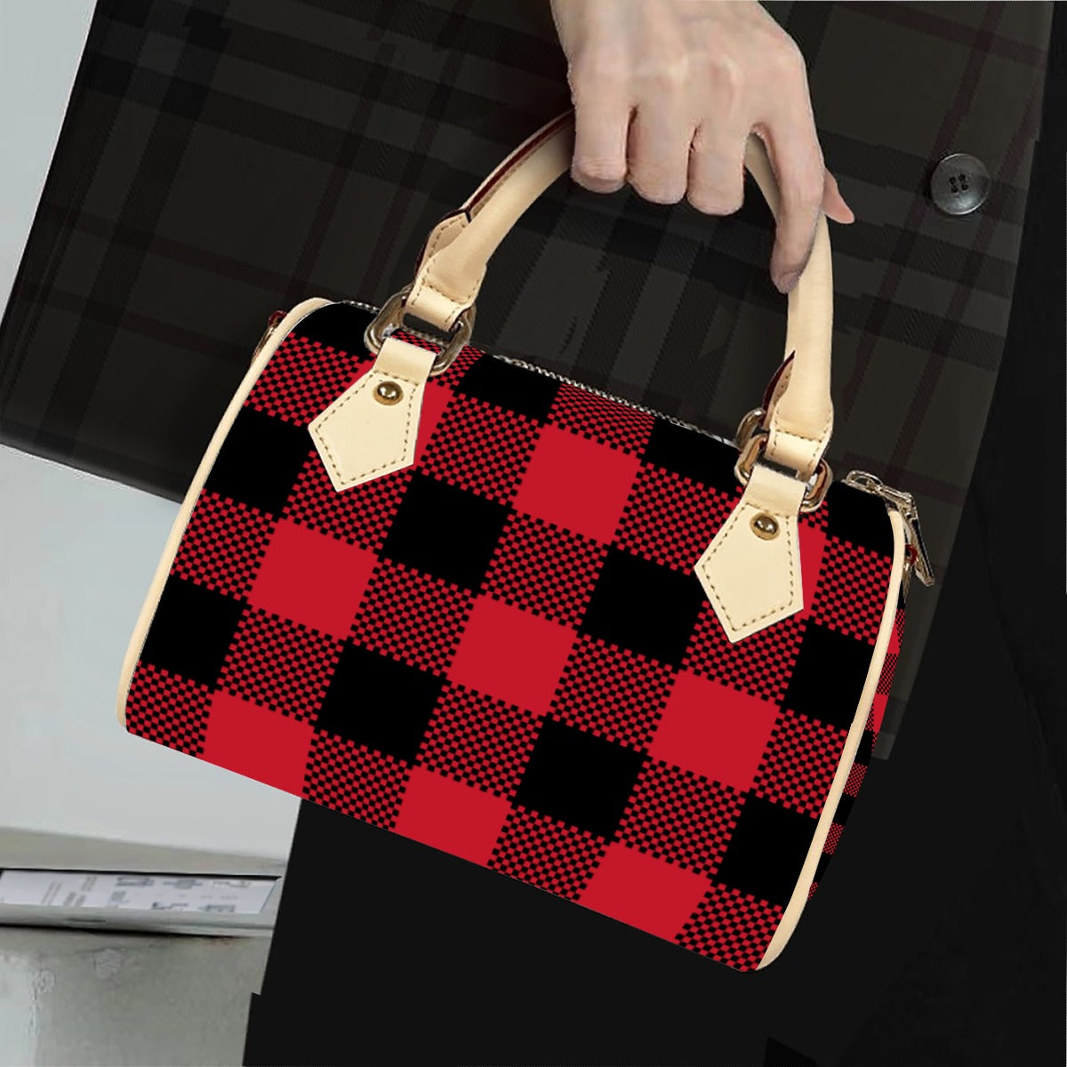 Red Plaid Handbag