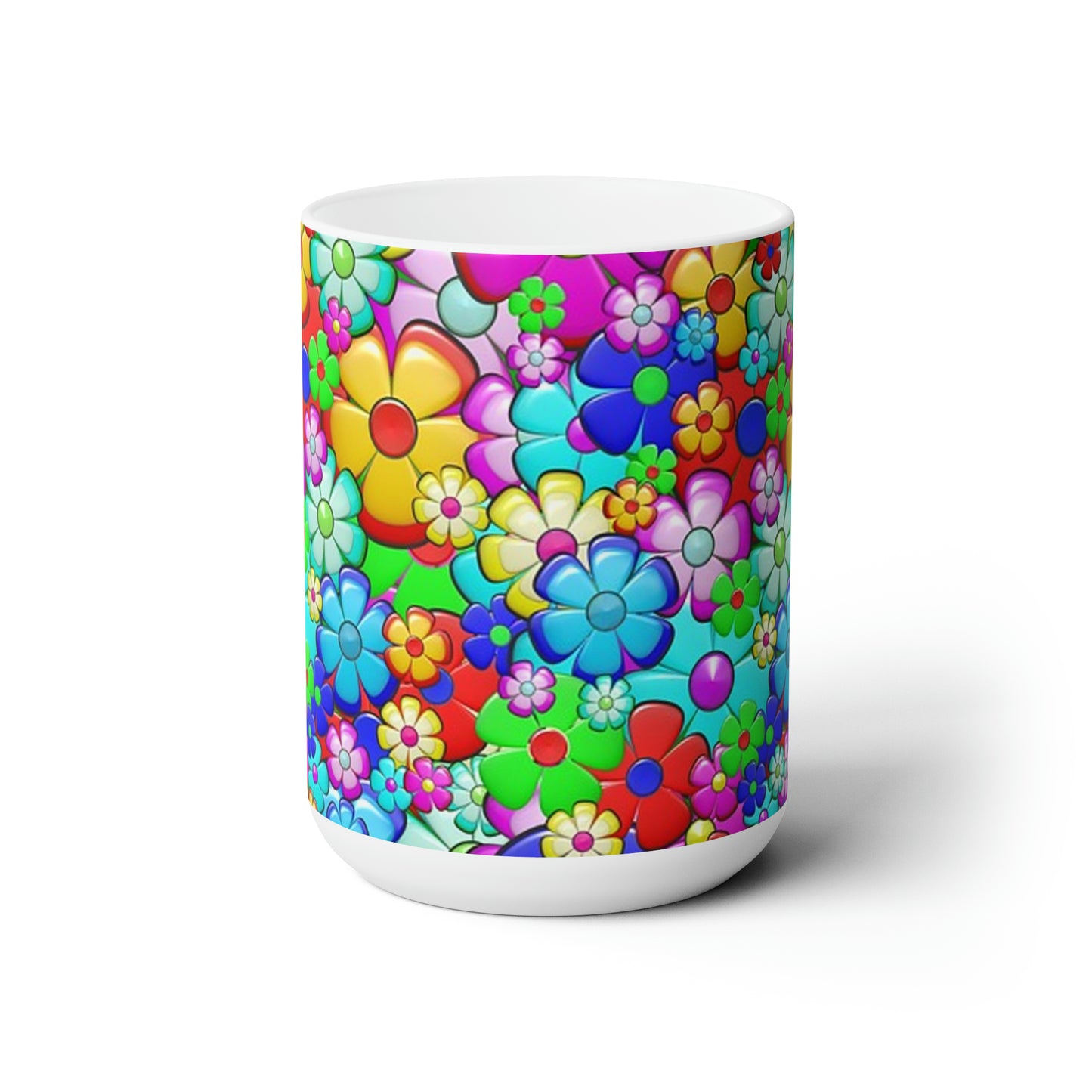 Retro Floral Coffee Mug