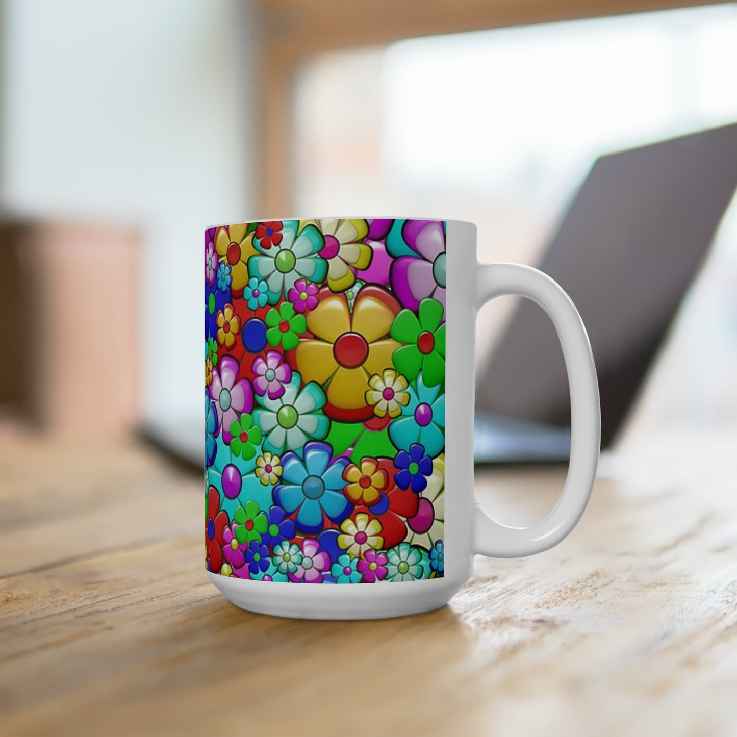 Retro Floral Coffee Mug