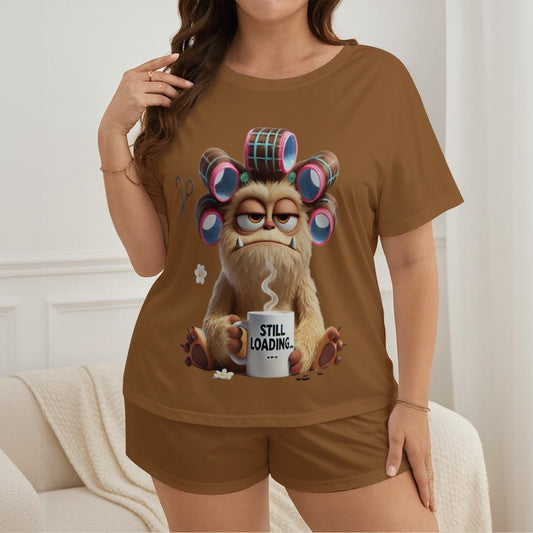 Ladies "Still Loading" Pajama Short Set