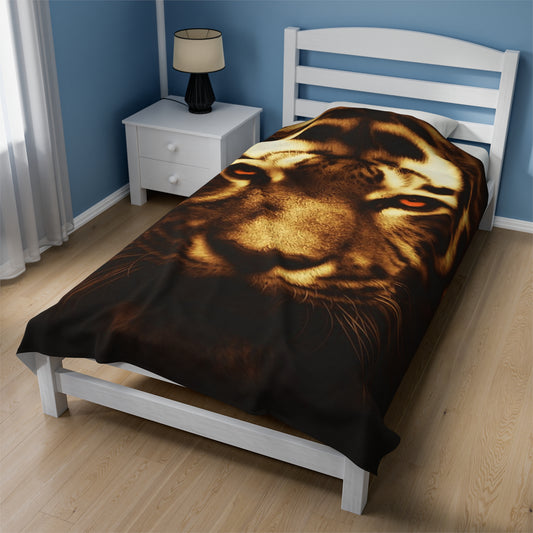 Tiger Velveteen Plush Blanket