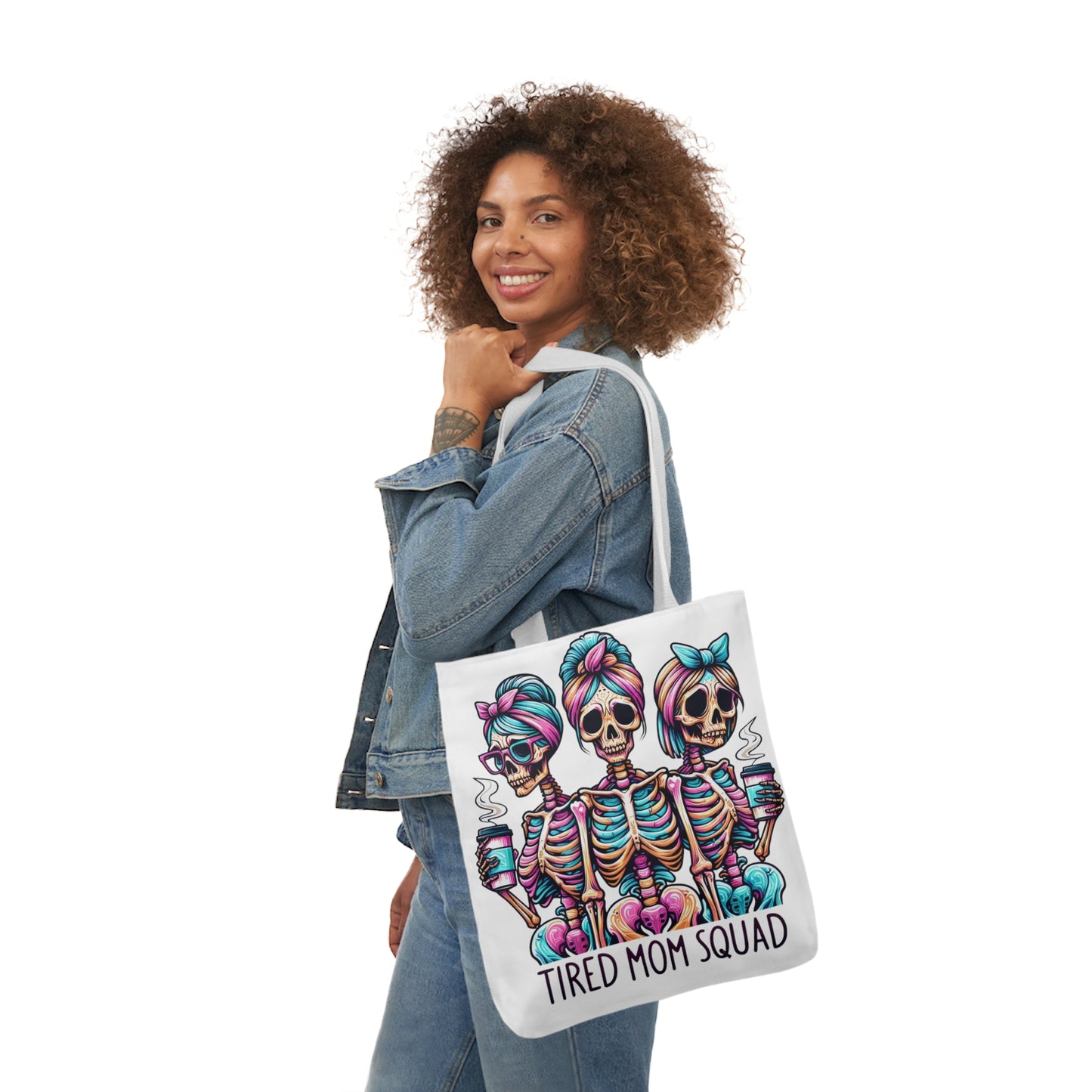 "Tired Mom Squad" Canvas Tote Bag