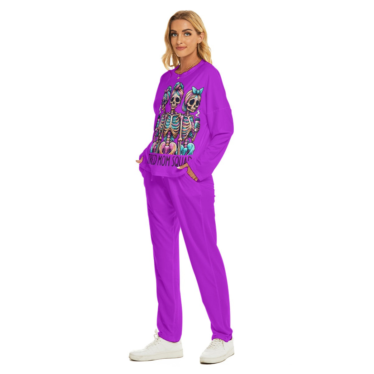 Ladies "Tired Mom Squad" Lounging Pajamas