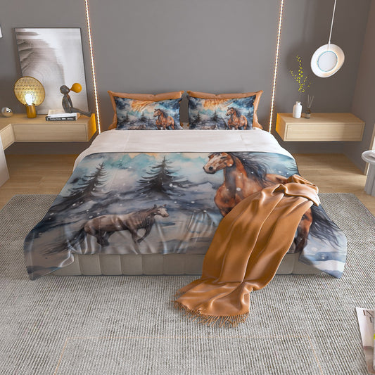 Winter Horses Bed Set
