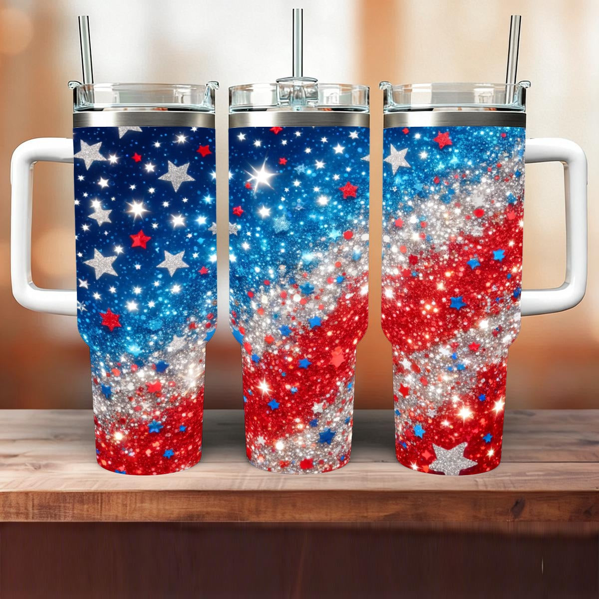 Red White and Blue 40oz Insulated Tumbler