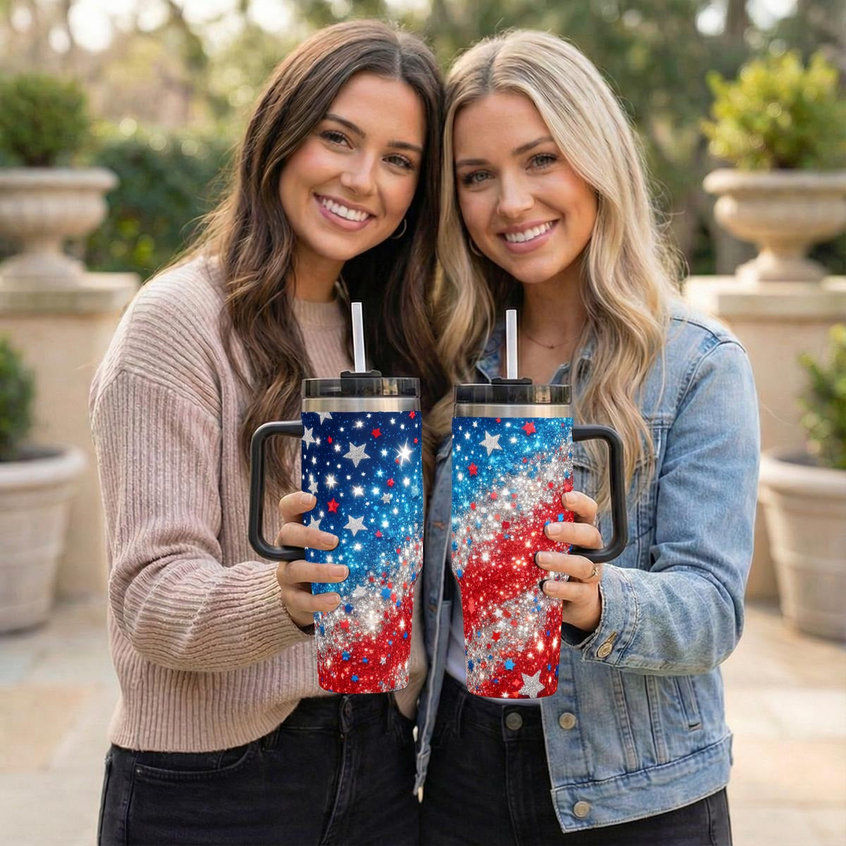 Red White and Blue 40oz Insulated Tumbler
